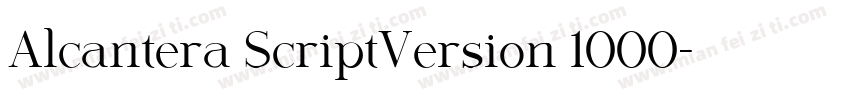 Alcantera ScriptVersion 1000字体转换